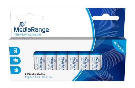 MEDIARANGE Premium αλκαλικές μπαταρίες AA LR6, 1.5V, 10τμχ - Alkaline / Rechargeable batteries