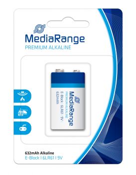 MEDIARANGE Premium αλκαλική μπαταρία E-block 6LR61, 9V, 1τμχ - Alkaline / Rechargeable batteries
