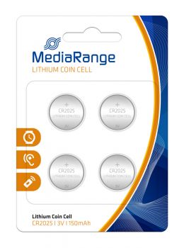 MEDIARANGE μπαταρίες λιθίου CR2025, 3V, 4τμχ - Alkaline / Rechargeable batteries
