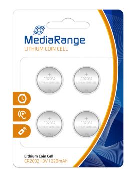 MEDIARANGE μπαταρίες λιθίου CR2032, 3V, 4τμχ - Alkaline / Rechargeable batteries