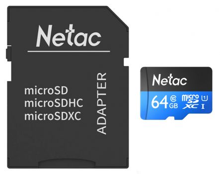 NETAC κάρτα μνήμης MicroSDXC P500 Standard, 64GB, 90MB/s, Class 10 - Περιφερειακά PC