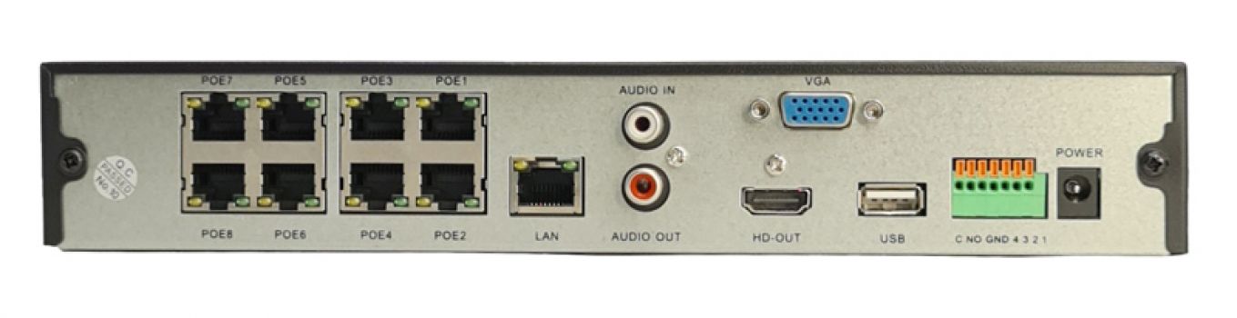 LONGSE NVR καταγραφικό NVR3008DP, H.265/H.264, 8 κανάλια PoE - Security systems