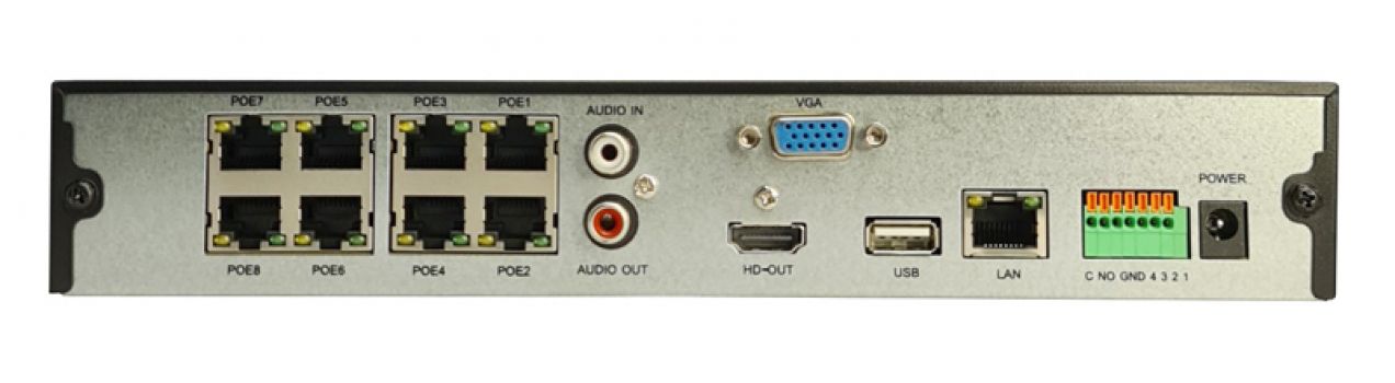 LONGSE NVR καταγραφικό NVR3608CDP, H.265, 4K, 8 κανάλια PoE - Security systems