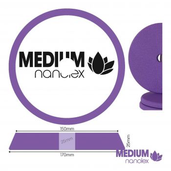 Nanolex Polishing Pad DA 95x25x75, Μεσαίο, Purple - Σφουγγάρια (Pads) - Γούνες - Βάσεις - Πάτοι