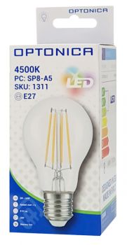 OPTONICA LED λάμπα A60 Filament 1311, 8W, 4500K, E27, 810lm - Lighting