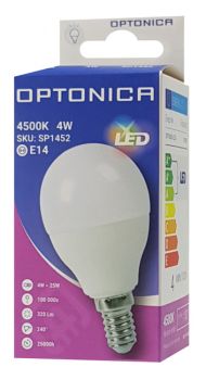 OPTONICA LED λάμπα G45 1452, 4W, 4500K, E14, 320lm - Lighting