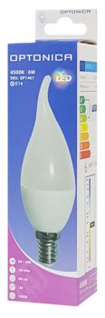 OPTONICA LED λάμπα Candle C37 1467, 6W, 4500K, E14, 480lm - Lighting