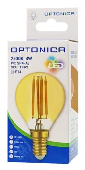 OPTONICA LED λάμπα G45 Filament 1492, 4W, 2500K, E14, 400lm - Lighting
