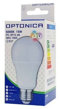 OPTONICA LED λάμπα A60 1835, 15W, 6000K, E27, 1320lm - Lighting