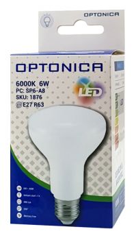 OPTONICA LED λάμπα R63 1876, 6W, 6000K, E27, 480lm - Lighting