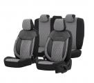 Καλύμματα Αυτοκινήτου Otom Comfortline VIP Design Universal Sued / Rachel / Δερματίνη Καπιτονέ Σετ Εμπρός / Πίσω 11 Τεμαχίων Μαύρο - Γκρι CMV-233 - Cases - Stands - Covers
