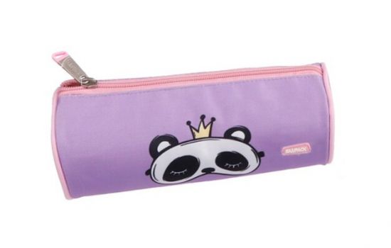 MP υφασμάτινη κασετίνα PA1025-02, κυλινδρική, μωβ - Office Supplies