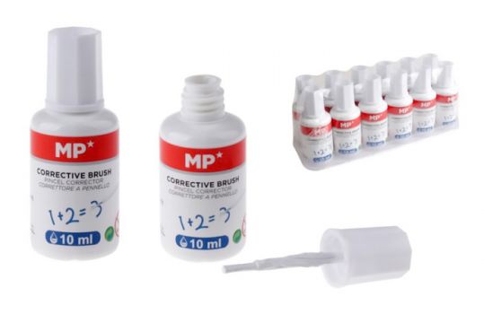 MP διορθωτικό υγρό με πινέλο PA139-S, 10ml, 12τμχ - Office Supplies
