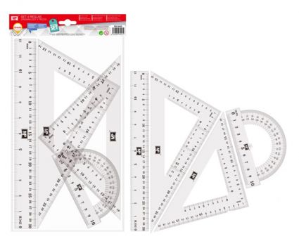 MP σετ χάρακες PA144G, πλαστικό, 4τμχ, διάφανο - Office Supplies