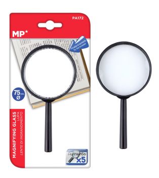 MP μεγεθυντικός φακός PA172, x5, 75mm, μαύρος - Office Supplies