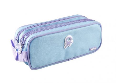 MP υφασμάτινη κασετίνα PA293-03, 3 θέσεων, μπλε - Office Supplies