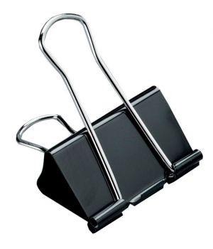 MP μεταλλικό κλιπ συγγράτησης εγγράφων PA384, 25mm, 8τμχ μαύρα - Office Supplies