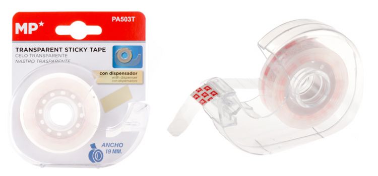 MP βάση και κολλητική ταινία PA503T, 19mm, διάφανη - Office Supplies