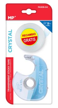 MP βάση και κολλητική ταινία Crystal PA506-04, 18mm, 33m, διάφανη - Office Supplies