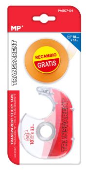 MP βάση και κολλητική ταινία Transparent PA507-04, 18mm, 33m, διάφανη - Office Supplies