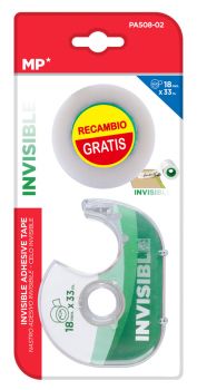 MP βάση και κολλητική ταινία Invisible PA508-02, 18mm, 33m, διάφανη - Office Supplies