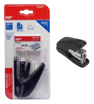 MP συρραπτικό με ανταλλακτικά PA604, 24/6-26/6, 20 φύλλα, μαύρο - Office Supplies