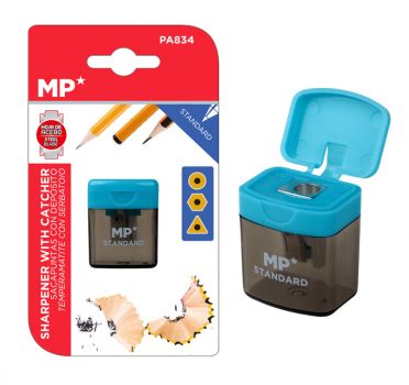 MP ξύστρα μολυβιών με κάδο PA834, γαλάζια - Office Supplies