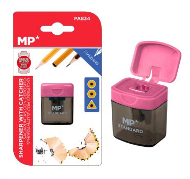 MP ξύστρα μολυβιών με κάδο PA834, ροζ - Office Supplies