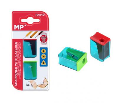 MP σετ ξύστρα μολυβιών με κάδο PA840, κόκκινη & πράσινη, 2τμχ - Office Supplies