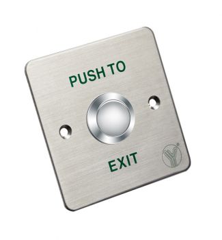 YLI ELECTRONIC χωνευτό μπουτόν PBK-810C, 86 x 86mm, 3Α, ασημί - Security systems