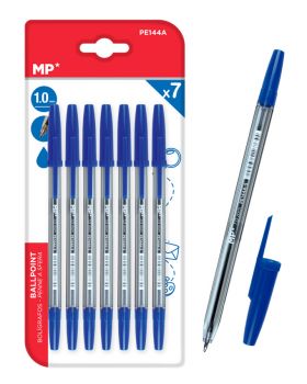 MP στυλό διαρκείας PE144A, 1mm, μπλε, 7τμχ - Office Supplies