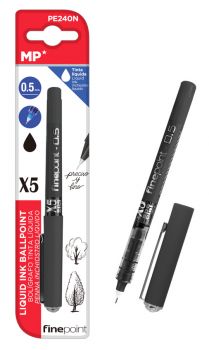 MP στυλό διαρκείας, καλλιγραφίας PE240N, 0.5mm, μαύρο - Office Supplies