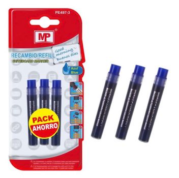 MP ανταλλακτικά μελάνια PE497-3 για μαρκαδόρο PE496, μπλε, 3τμχ - Office Supplies