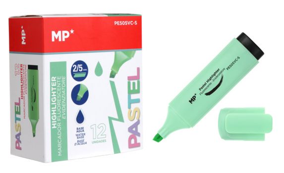 MP μαρκαδόρος υπογράμμισης PE505VC-S, πράσινος, 12τμχ - Office Supplies