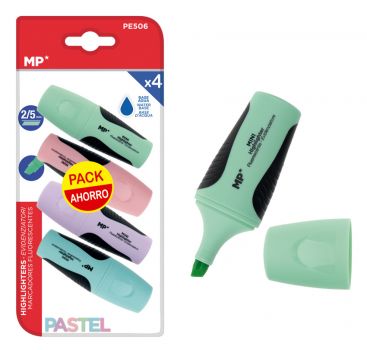 MP μαρκαδόρος υπογράμμισης PE506, πάχος μύτης 2-5mm, 4 χρώματα - Office Supplies