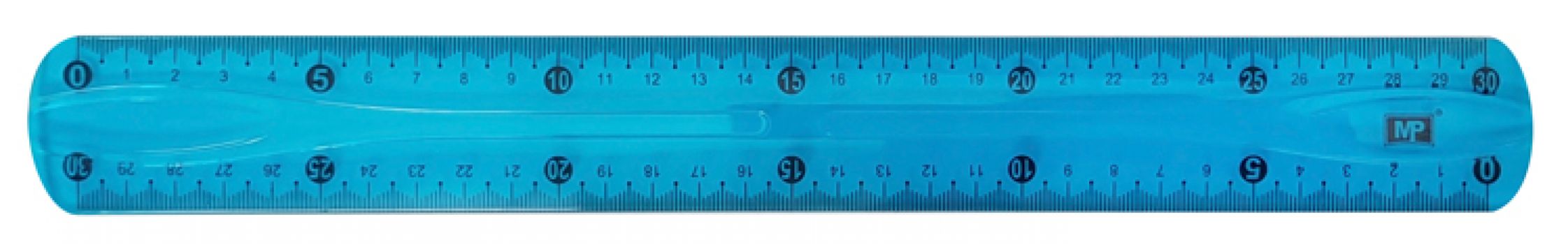 MP εύκαμπτος χάρακας PL003, 30cm, μπλε - Office Supplies