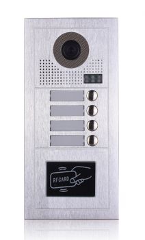 PAILI Mπουτονιέρα PL619-4D, CCD 1MP, 4 κουδουνιών, εντοιχιζόμενη, inox - Security systems