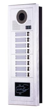 PAILI Mπουτονιέρα PL619-8D, CCD 1MP, 8 κουδουνιών, εντοιχιζόμενη, inox - Security systems