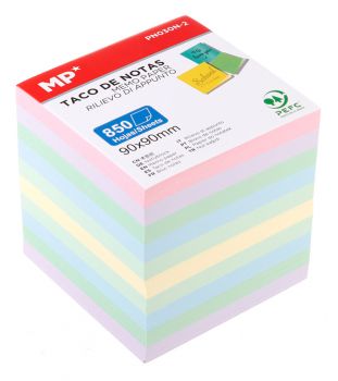 MP αυτοκόλλητα χαρτάκια σημειώσεων PN030N-2, 90x90mm, 850τμχ, χρωματιστά - Office Supplies