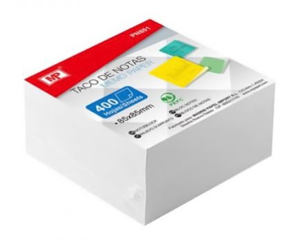 MP χαρτάκια σημειώσεων PN801, 85 x 85mm, 400τμχ, λευκά - Office Supplies