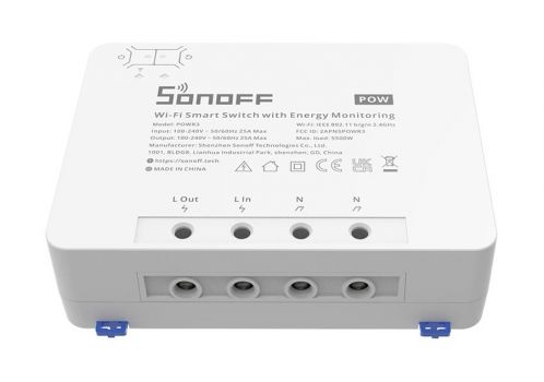 SONOFF smart διακόπτης παρακολούθησης ισχύος POWR3, WiFi, 25A, λευκός - Electrical equipment