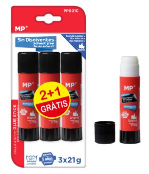 MP κόλλα στικ PP001C, διάφανη, 21g, 3τμχ - Office Supplies