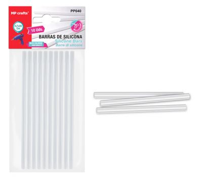 MP μπάρες σιλικόνης PP040 για θερμοπίστολο, 7.1mm x 20cm, 10τμχ - Heatguns/Hot glue tools - Soldering Iron
