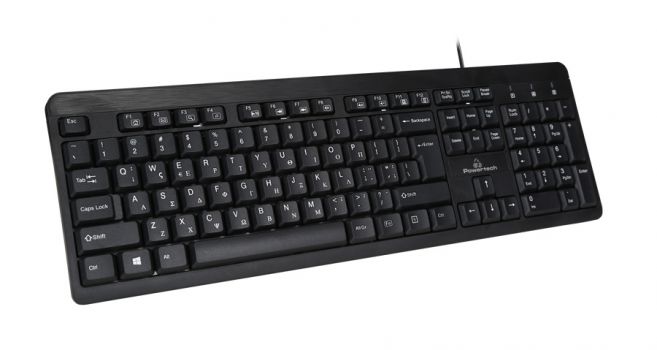 POWERTECH Πληκτρολόγιο PT-677, multimedia, ενσύρματο, μαύρο - Περιφερειακά PC