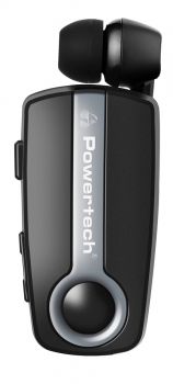 POWERTECH Bluetooth earphone Klipp PT-733, multipoint, BT V4.1, ασημί - Ακουστικά - Bluetooth