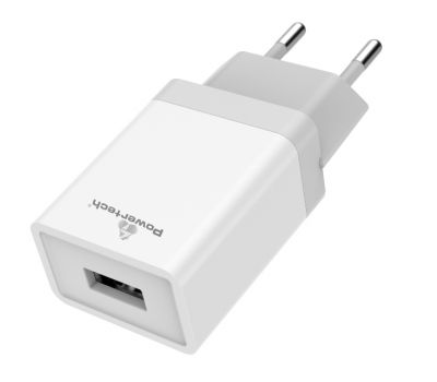 POWERTECH Φορτιστής τοίχου PT-759, 1x USB, 1A, λευκός - Mobile chargers