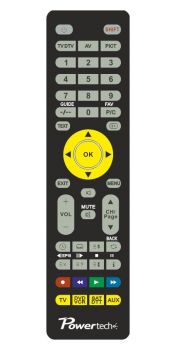 POWERTECH Τηλεχειριστήριο, προγραμματιζόμενο μέσω Η/Υ,  για 4 συσκευές - Image - Audio