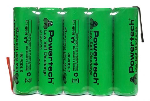 POWERTECH επαναφορτιζόμενη μπαταρία PT-795 2100mAh, AΑ HR6, 5τμχ - Alkaline / Rechargeable batteries
