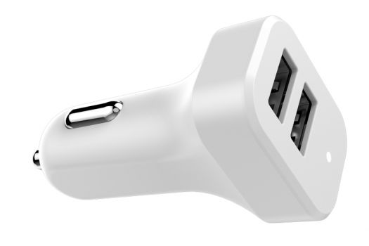 POWERTECH φορτιστής αυτοκινήτου PT-799, 2x USB, 2.1A, λευκός - Mobile chargers