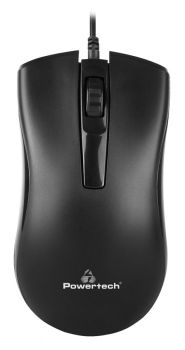 POWERTECH ενσύρματο ποντίκι PT-808, 1000DPI, USB, μαύρο - Περιφερειακά PC